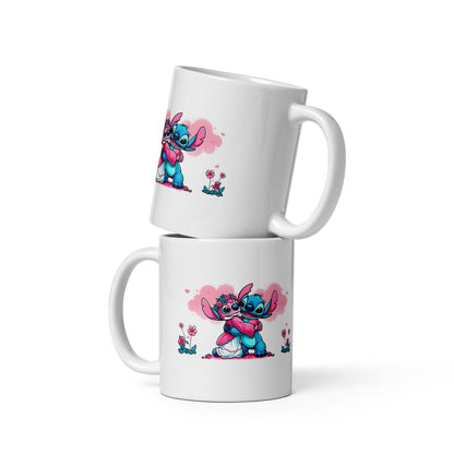 Cana ceramica cu ilustratie simbolica , Design inedit si expresiv , 330 ml