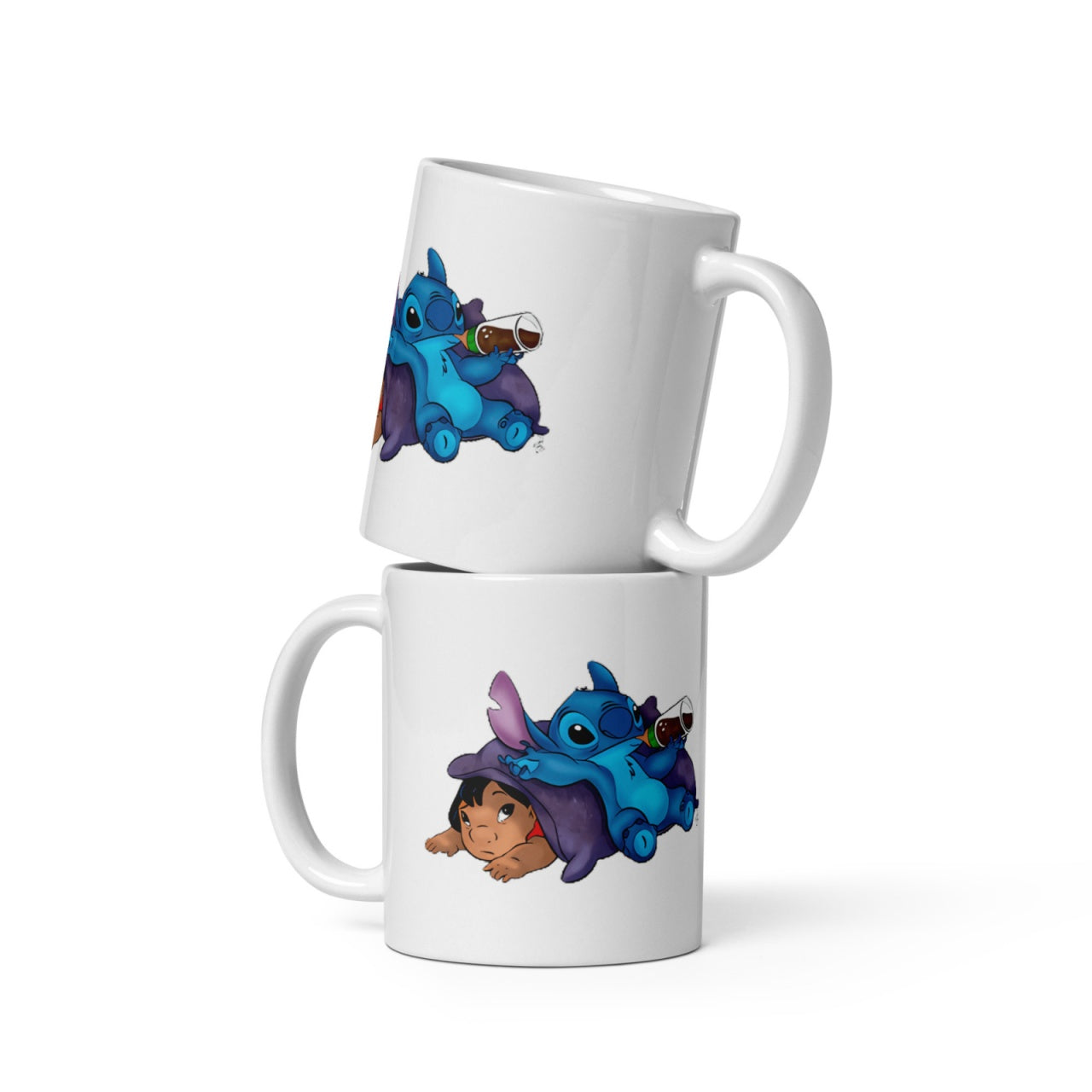 Cana ceramica cu ilustratie simbolica , Design inedit si expresiv , 330 ml