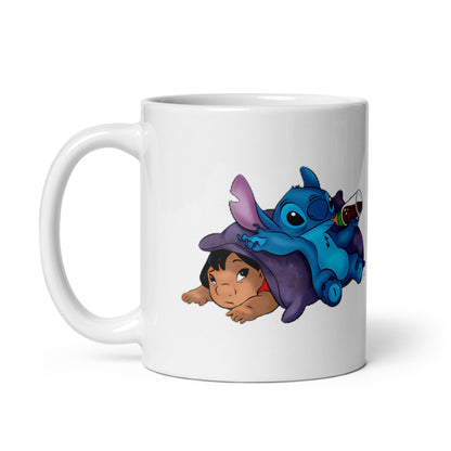 Cana ceramica cu ilustratie simbolica , Design inedit si expresiv , 330 ml