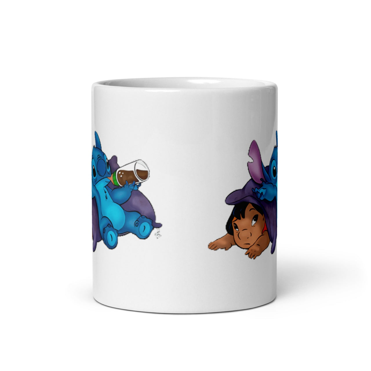 Cana ceramica cu ilustratie simbolica , Design inedit si expresiv , 330 ml