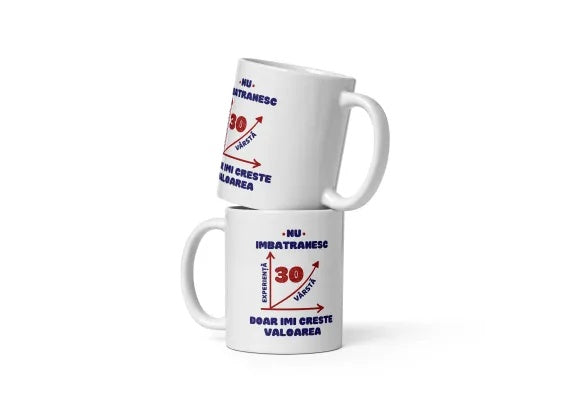 Cana ceramica cu mesaj motivational , Valoarea creste in timp , 330 ml