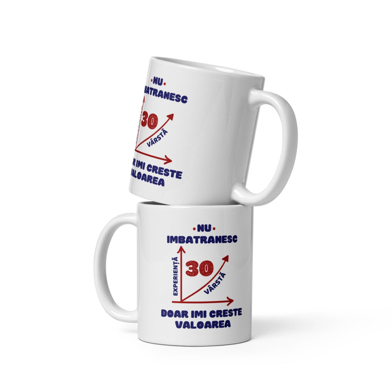 Cana ceramica cu mesaj motivational , Valoarea creste in timp , 330 ml