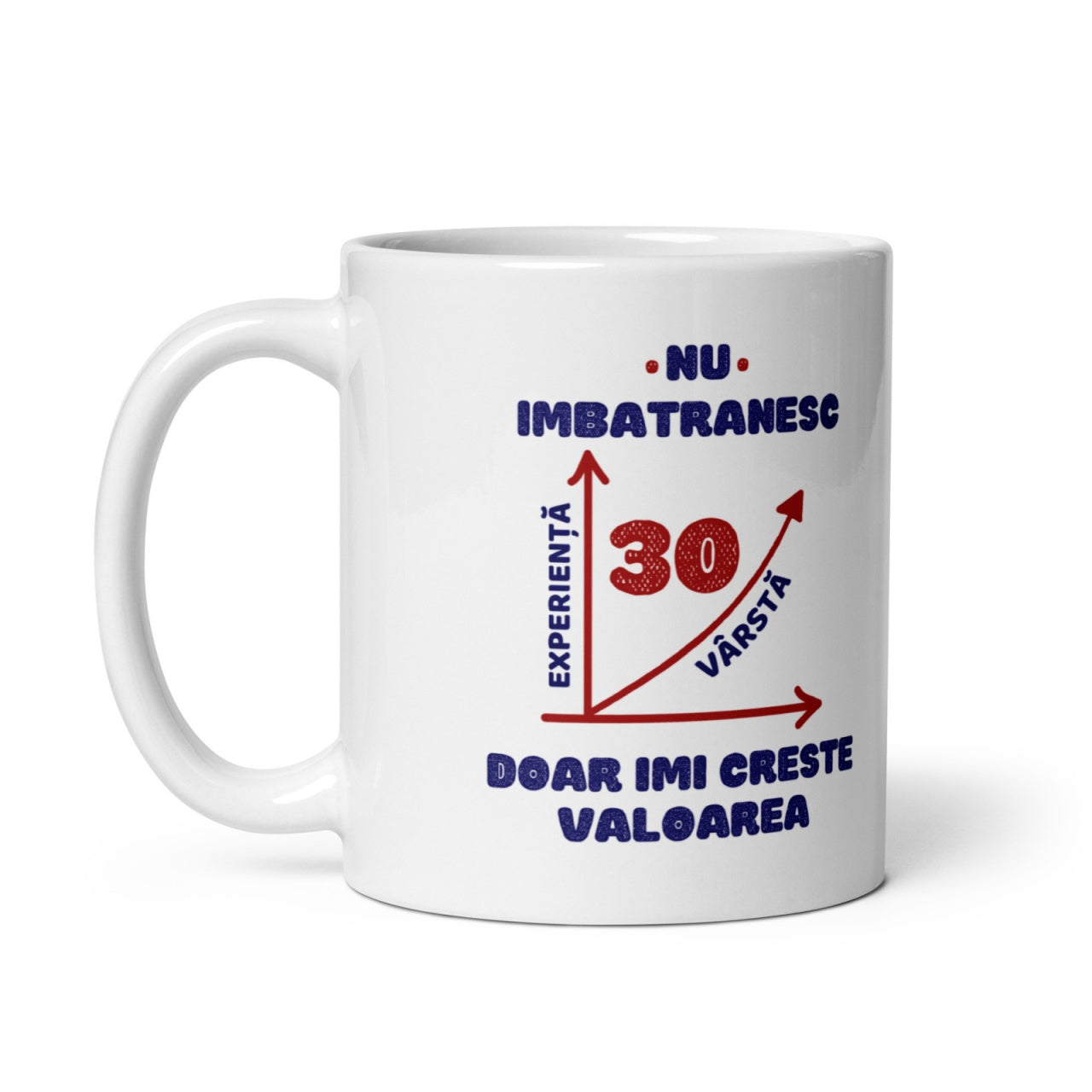 Cana ceramica cu mesaj motivational , Valoarea creste in timp , 330 ml