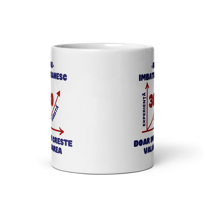Cana ceramica cu mesaj motivational , Valoarea creste in timp , 330 ml