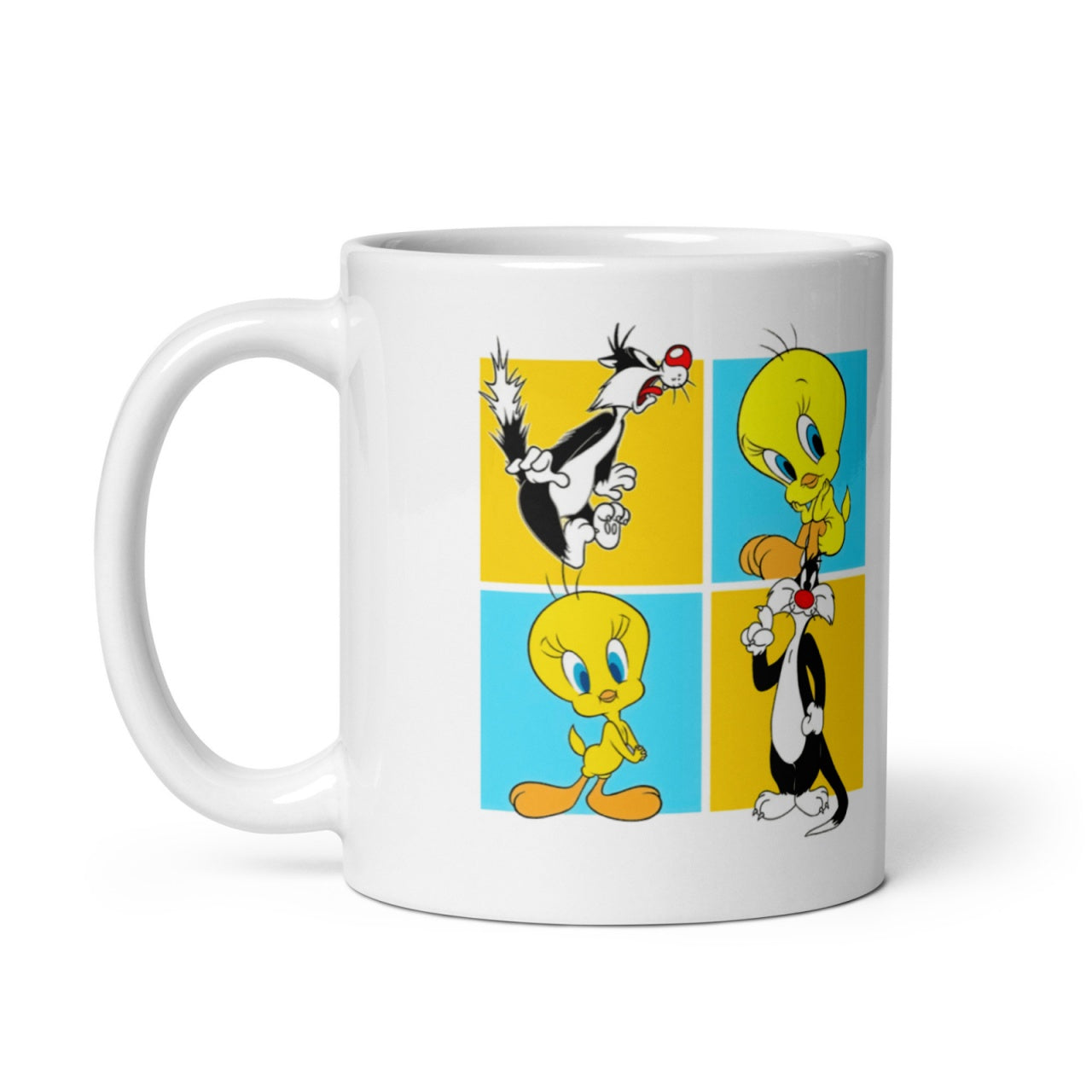 Cana ceramica model cu animalute nazdravane , Cadou special , 330 ml