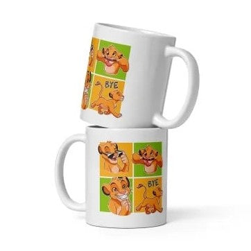 Cana ceramica model cu leul cel curajos , Cadou special , 330 ml