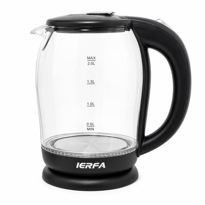 Cana electrica fierbere apa 2L, sticla, 23.5x19 cm, fierbator electric