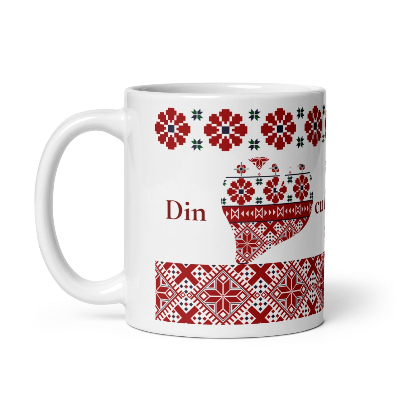 Cana personalizata , Cadou special cu motive traditionale , 330 ml (11 oz)
