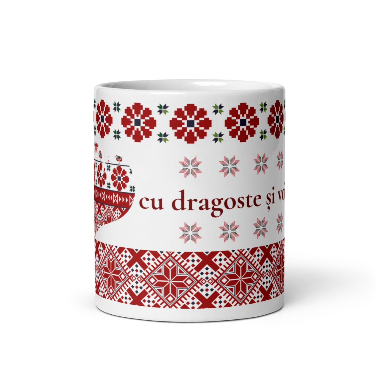 Cana personalizata , Cadou special cu motive traditionale , 330 ml (11 oz)