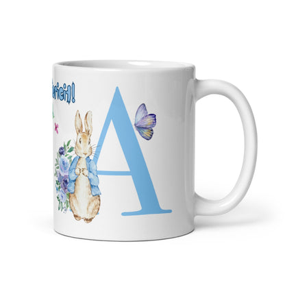 Cana personalizata, Initiala A - Cadou Special de Paste , 11 oz. 330 ml
