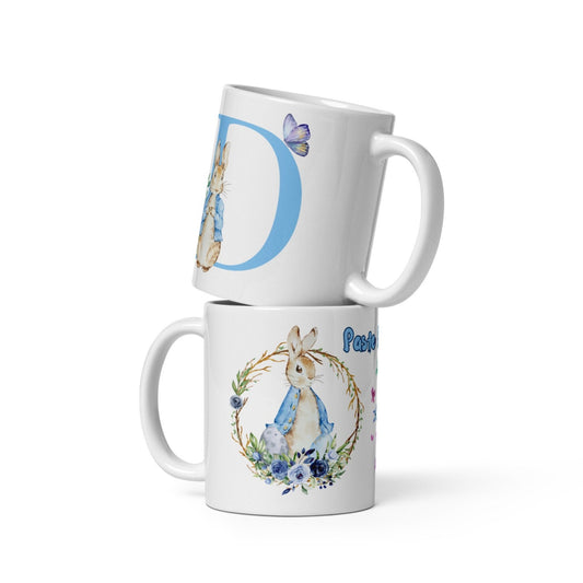 Cana personalizata, Initiala D - Cadou Special de Paste , 11 oz. 330 ml