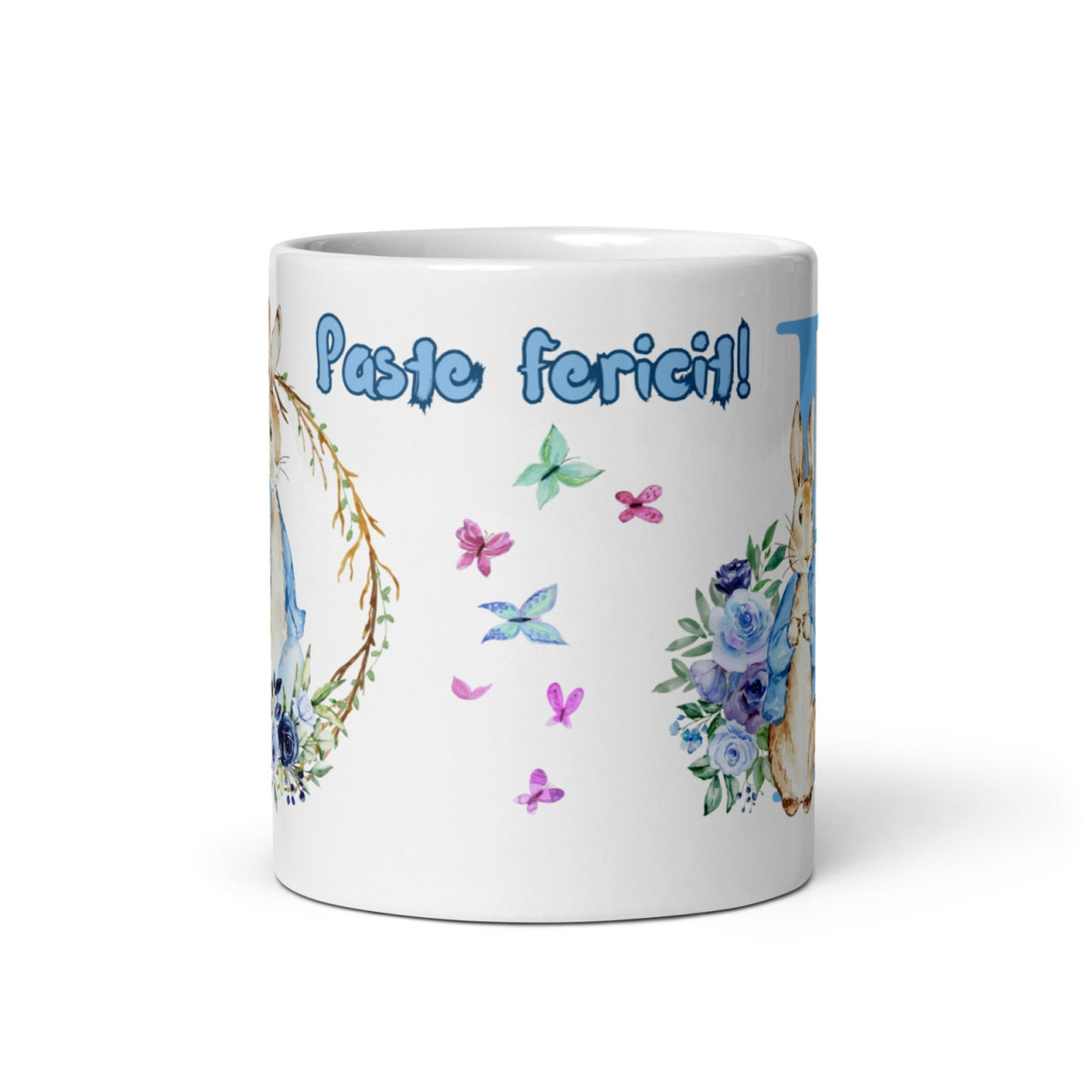 Cana personalizata, Initiala E - Cadou Special de Paste , 11 oz. 330 ml
