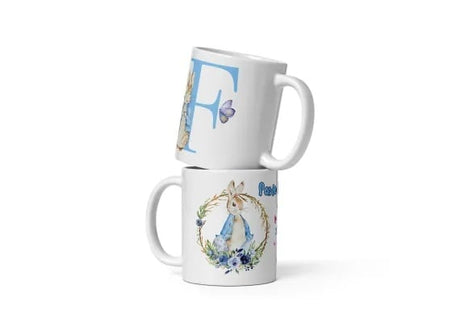 Cana personalizata, Initiala F - Cadou Special de Paste , 11 oz. 330 ml