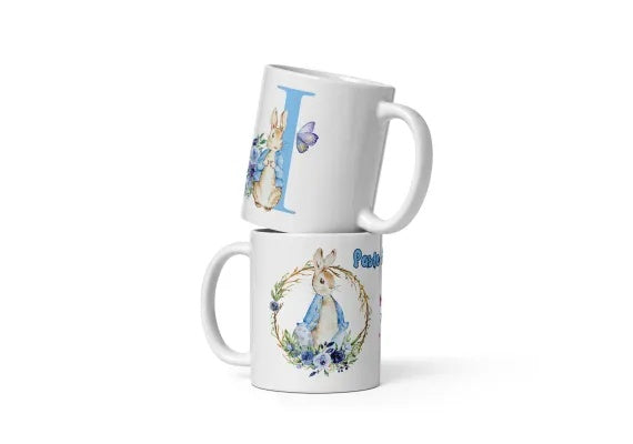 Cana personalizata, Initiala i - Cadou Special de Paste , 11 oz. 330 ml