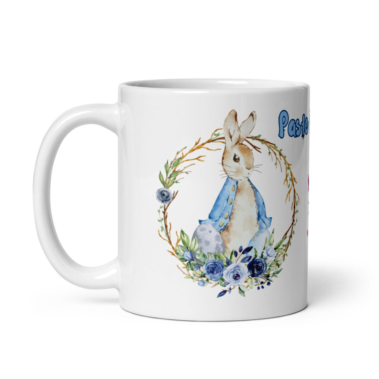 Cana personalizata, Initiala i - Cadou Special de Paste , 11 oz. 330 ml
