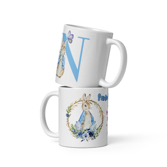 Cana personalizata, Initiala N - Cadou Special de Paste , 11 oz. 330 ml