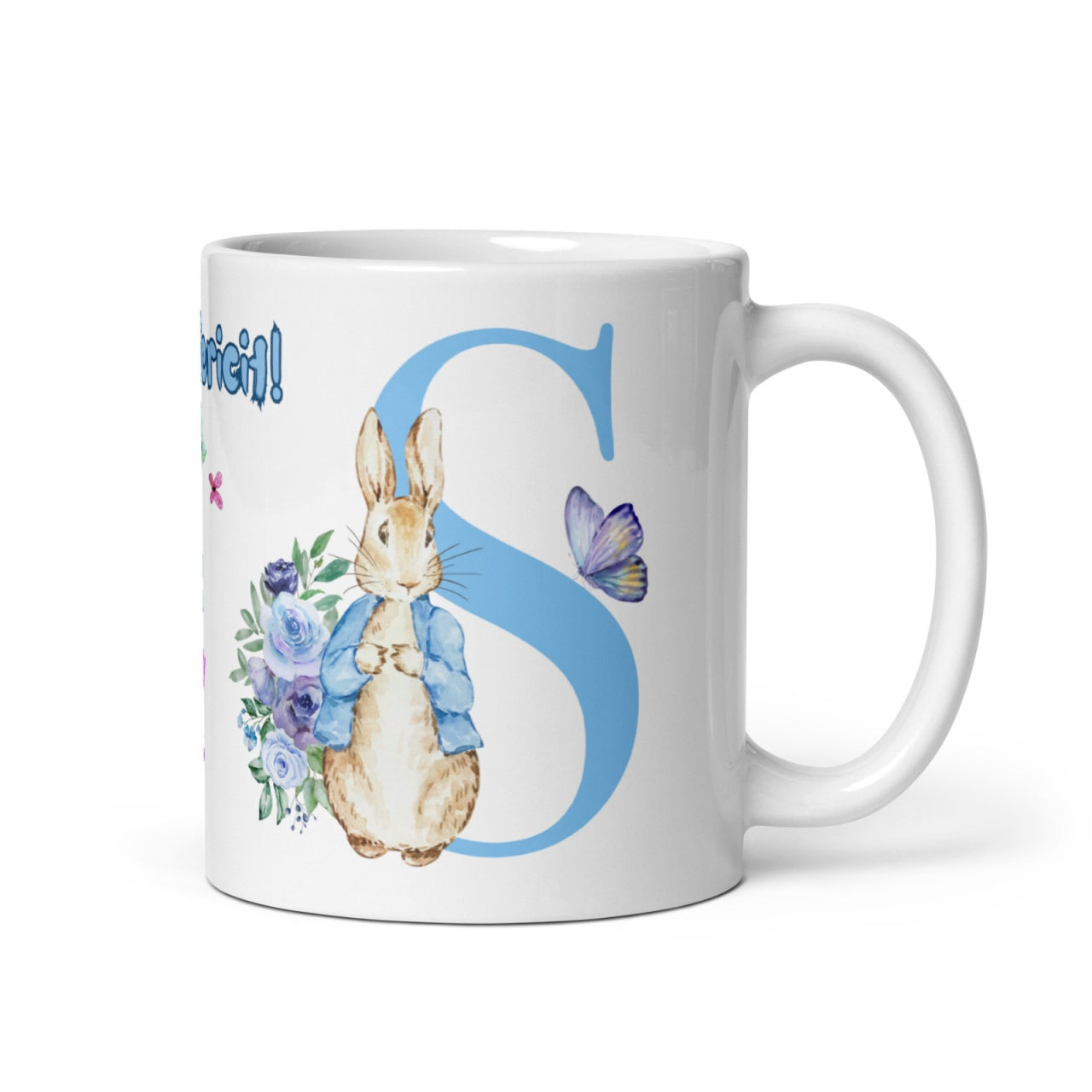 Cana personalizata, Initiala S - Cadou Special de Paste , 11 oz. 330 ml