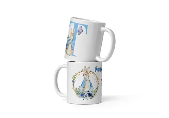 Cana personalizata, Initiala T - Cadou Special de Paste , 11 oz. 330 ml