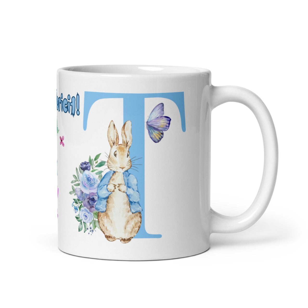Cana personalizata, Initiala T - Cadou Special de Paste , 11 oz. 330 ml