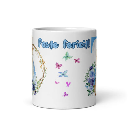 Cana personalizata, Initiala T - Cadou Special de Paste , 11 oz. 330 ml