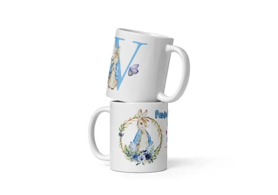 Cana personalizata, Initiala V - Cadou Special de Paste , 11 oz. 330 ml