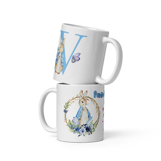 Cana personalizata, Initiala V - Cadou Special de Paste , 11 oz. 330 ml