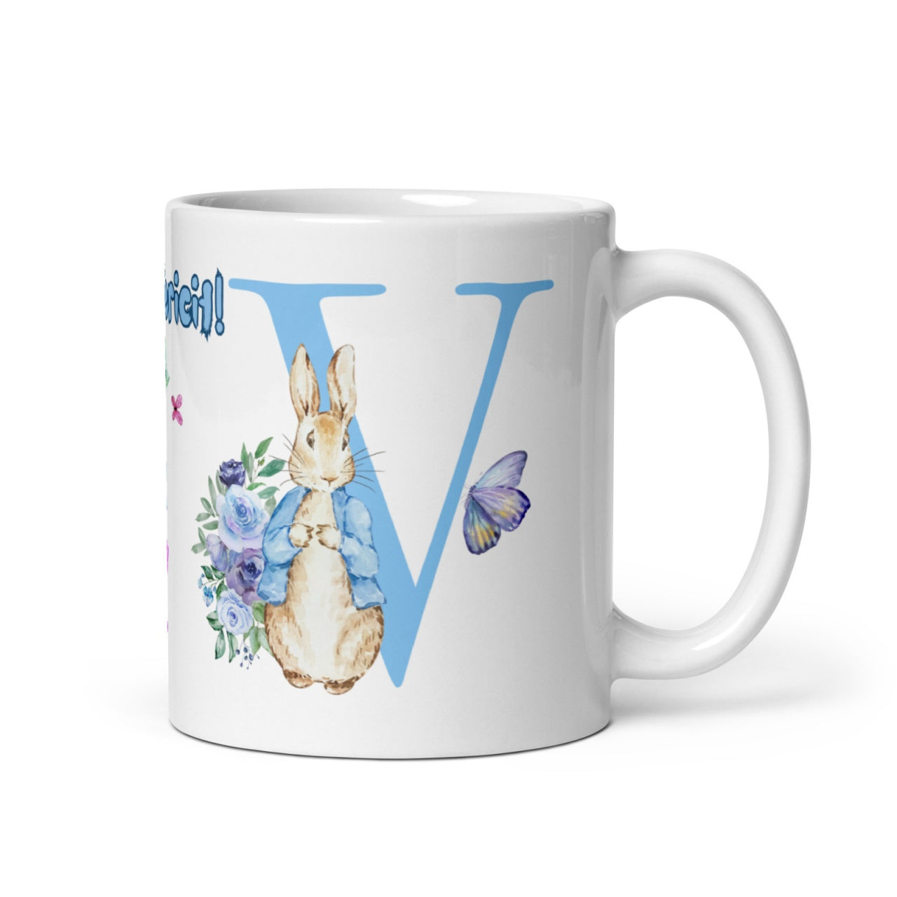Cana personalizata, Initiala V - Cadou Special de Paste , 11 oz. 330 ml