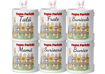 Cana personalizata mix pentru Femei si Barbati , Cadou Special de Paste , 330 ml (11 oz)
