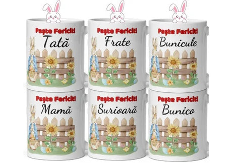 Cana personalizata mix pentru Femei si Barbati , Cadou Special de Paste , 330 ml (11 oz)