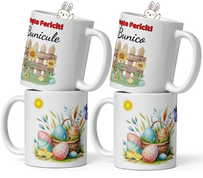 Cana personalizata mix pentru Femei si Barbati , Cadou Special de Paste , 330 ml (11 oz)