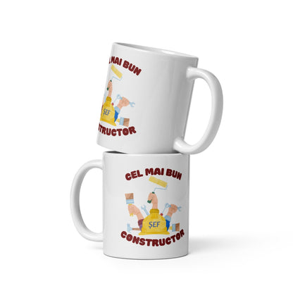 Cana personalizata Pentru cel mai bun Constructor , Cadou special , 330 ml