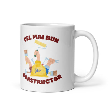 Cana personalizata Pentru cel mai bun Constructor , Cadou special , 330 ml