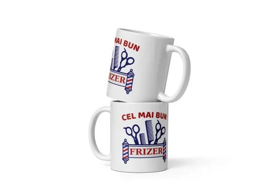 Cana personalizata Pentru cel mai bun frizer , Cadou special , 330 ml