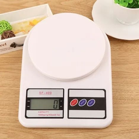 Cântar de Bucătărie Electronic, Alb, Plastic, Afișaj Digital, Capacitate 5 kg