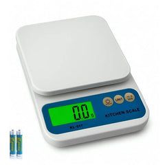 Cântar de Bucătărie Electronic Digital, Plastic și Metal, Argintiu și Albastru, Model KL-517