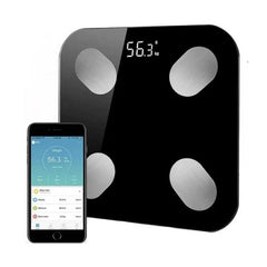 Cântar digital inteligent Bluetooth negru cu ecran LED și tehnologie STEP-ON