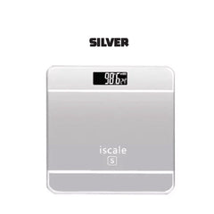 Cântar electronic de baie iScale, display touchscreen, material sticlă și plastic, argintiu metalic