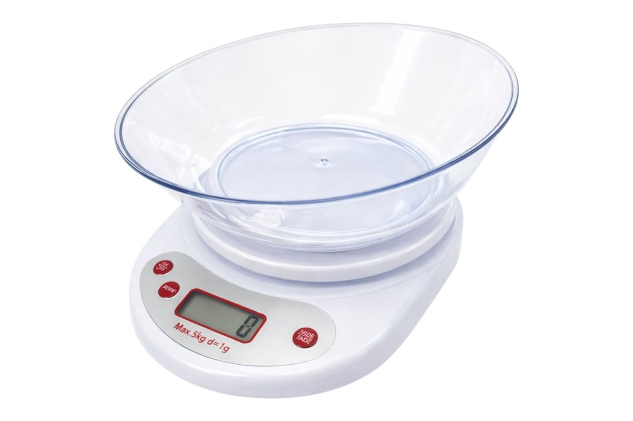 Cântar Electronic de Bucătărie, Capacitate 500g, Alb, Design Modern