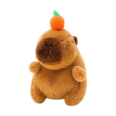 Capibara de Plus 20 cm cu Portocala , Jucarie Pufoasa Kawaii, Cadou Adorabil