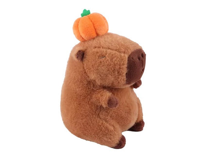 Capibara de Plus 20 cm cu Portocala , Jucarie Pufoasa Kawaii, Cadou Adorabil