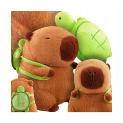 Capibara de Plus 40 cm cu Broscuta , Jucarie Pufoasa, Dragalasa, Cadou Perfect