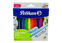 Carioca Pelikan 12 culori set , culori vibrante pentru desen si activitati creative,