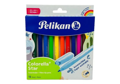 Carioca Pelikan 12 culori set , culori vibrante pentru desen si activitati creative,