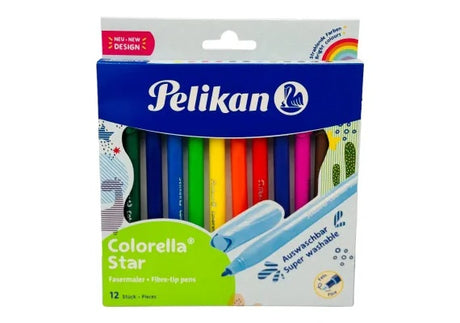 Carioca Pelikan 12 culori set , culori vibrante pentru desen si activitati creative,