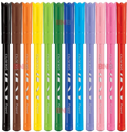 Carioci Color Peps Ocean 12 culori set Maped , culori vibrante pentru creativitate si desen,