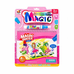 Carte de Colorat cu Apă Magică Reutilizabilă pentru Copii 3+ Ani – Zâne și Flori Fermecate