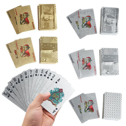 Carti de Joc Luxury cu Cutie Tip 100 USD, Set Premium Metalic, Poker Edition