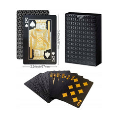Carti de Joc Negre Premium cu Elemente Aurii si Cutie Luxury , Poker Edition