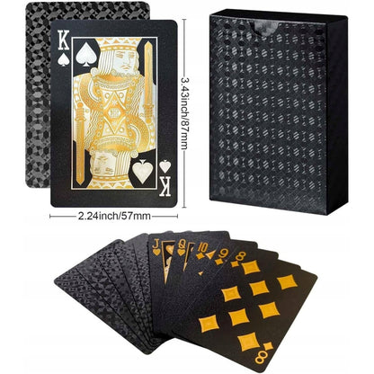 Carti de Joc Negre Premium cu Elemente Aurii si Cutie Luxury , Poker Edition