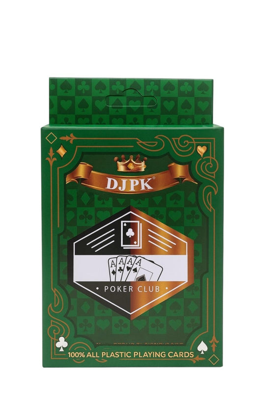 Carti de Joc Profesionale 100% Plastic Poker Club , Pachet Unic Verde